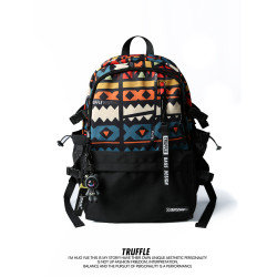 TRUFFLE工裝大容量雙肩包男初中高中書包女輕便出遊電腦旅行後後背包