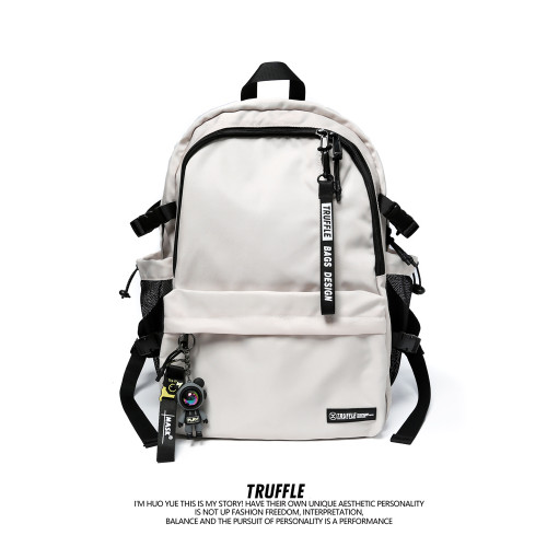 TRUFFLE工裝大容量雙肩包男初中高中書包女輕便出遊電腦旅行後後背包