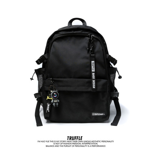 TRUFFLE工裝大容量雙肩包男初中高中書包女輕便出遊電腦旅行後後背包