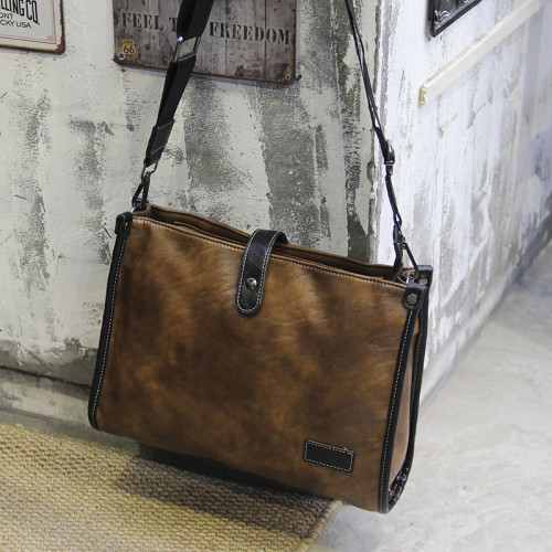 潮流男士單肩包復古簡約通勤斜後後背包時尚百搭大容量男包ipad包 潮流男士單肩包復古簡約通勤斜後後背包時尚百搭大容量男包ipad包