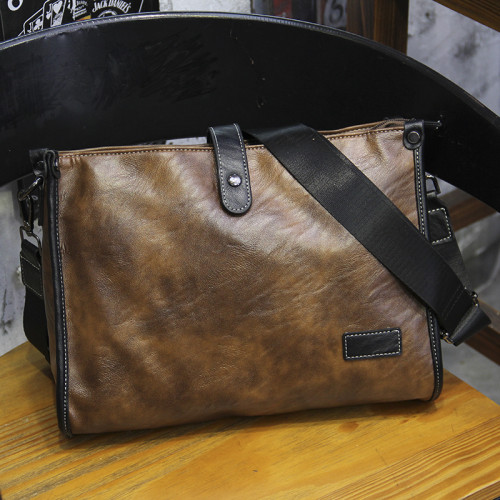 潮流男士單肩包復古簡約通勤斜後後背包時尚百搭大容量男包ipad包 潮流男士單肩包復古簡約通勤斜後後背包時尚百搭大容量男包ipad包