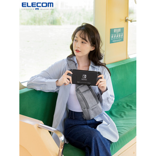 ELECOM單肩包斜後後背包騎行包休閒微單胸包switch閲讀包收納包手機包