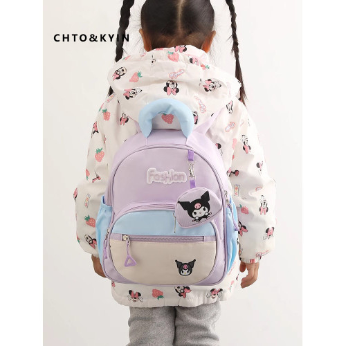 CHTO&KYIN2025新款中小學生減重護脊書包卡通可愛美樂蒂雙肩後後背包