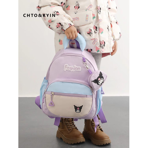 CHTO&KYIN2025新款中小學生減重護脊書包卡通可愛美樂蒂雙肩後後背包