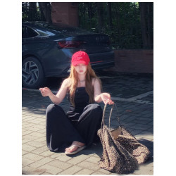 韓系ins豹紋帆布包包女慵懶松弛感百搭布袋大容量學生單肩托特包