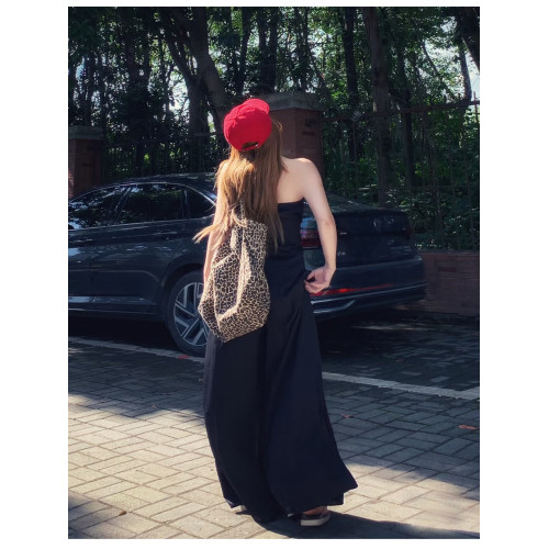 韓系ins豹紋帆布包包女慵懶松弛感百搭布袋大容量學生單肩托特包