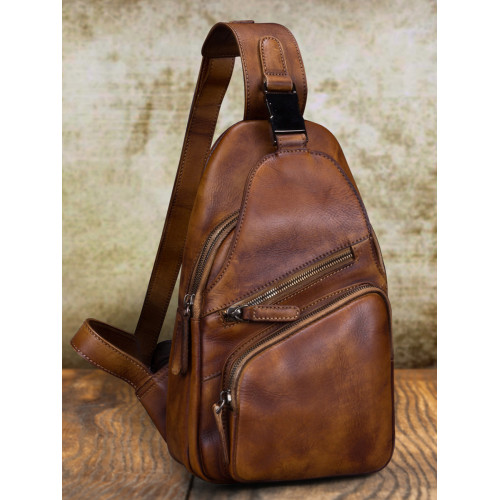 男士復古包包手工皮包男包斜背單肩包胸包男真皮軟皮頭層牛皮休閒 男士復古包包手工皮包男包斜背單肩包胸包男真皮軟皮頭層牛皮休閒
