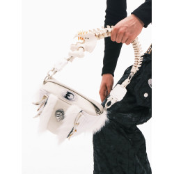Embryo 樹脂仿真骨頭包 長毛真皮手提 單肩包 原創設計 2023