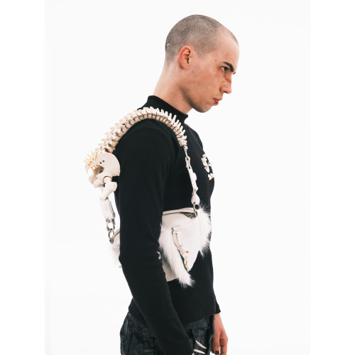 Embryo 樹脂仿真骨頭包 長毛真皮手提 單肩包 原創設計 2023