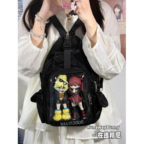 二次元日常10cm15cm娃包水波紋斜背雙肩基礎痛包穀子吧唧透明胸包 二次元日常10cm15cm娃包水波紋斜背雙肩基礎痛包穀子吧唧透明胸包