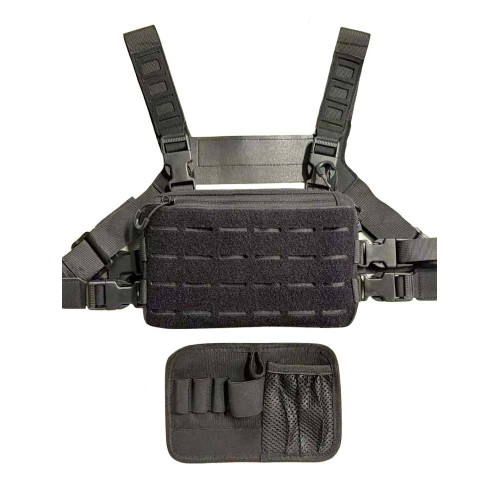 WJTWZY 戰術背心包多功能胸掛包騎行裝備包molle系統掛載包粘貼板