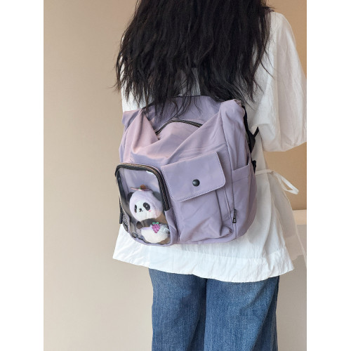 MY新款痛包娃娃包雙肩包包大容量多背法單肩斜後後背包休閒雙肩後後背包潮