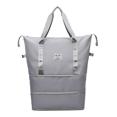 超大容量衣服旅行包可攜式套拉桿行李包短途出差包牛津布待産健身包