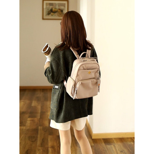 簡約通勤雙肩電腦包女2025新款潮高顔值質感牛津尼龍布大容量後後背包