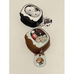 準備上岸的錢一波 |可愛貓咪雙層痛包橫版10～15cm娃包單肩斜後後背包