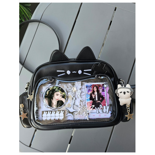 鞠婧禕周邊Kiko醬小鞠吧唧雙肩痛包單肩包大容量貓貓包可愛通勤 鞠婧禕周邊Kiko醬小鞠吧唧雙肩痛包單肩包大容量貓貓包可愛通勤