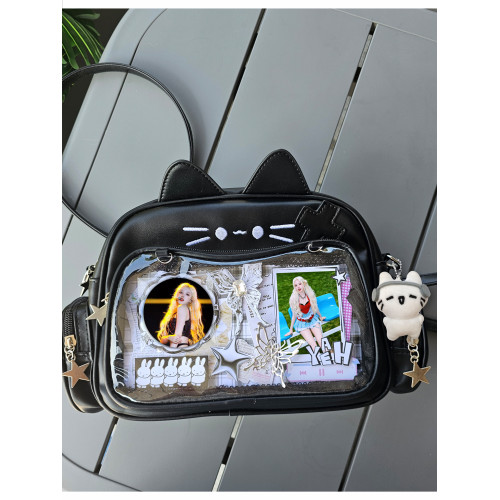 宋雨琦周邊i-dle應援ins吧唧雙肩痛包單肩包大容量貓貓包通勤出遊 宋雨琦周邊i-dle應援ins吧唧雙肩痛包單肩包大容量貓貓包通勤出遊