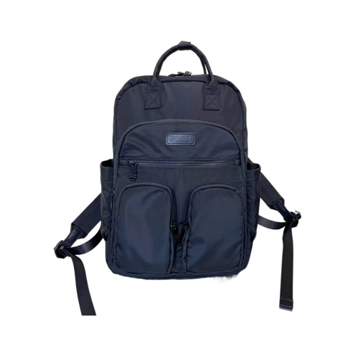 休閒防水雙肩後後背包新款尼龍後後背包多口袋實用通勤旅行手提包男女後後背包