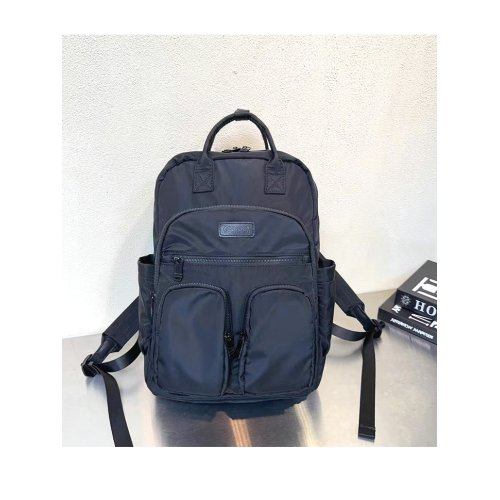 休閒防水雙肩後後背包新款尼龍後後背包多口袋實用通勤旅行手提包男女後後背包