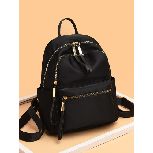 牛津布雙肩包女2024新款潮韓版超火百搭休閒旅行帆布小後後背包女包包