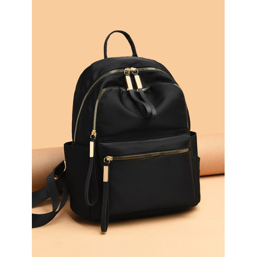 牛津布雙肩包女2024新款潮韓版超火百搭休閒旅行帆布小後後背包女包包