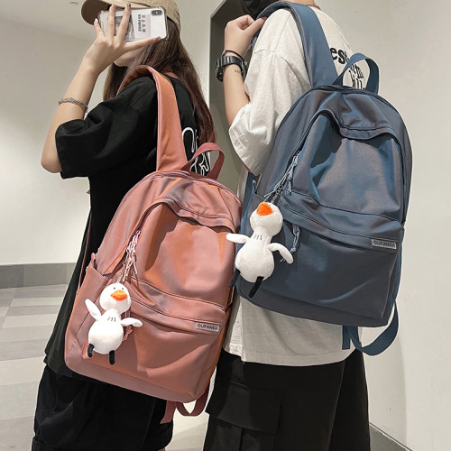 潮牌書包女大學生大容量電腦包後後背包初中生高中生休閒簡約雙肩包男