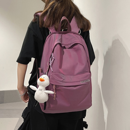 潮牌書包女大學生大容量電腦包後後背包初中生高中生休閒簡約雙肩包男