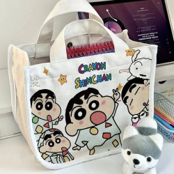 手提袋遛彎帆布包包女2025新款大容量學生通勤單肩托特包零錢包