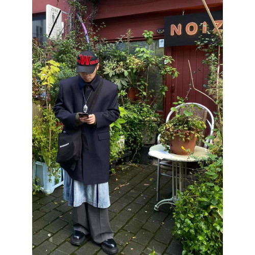 【通勤百搭】Ann Demeulemeester安特衛普黑色經典標語帆布tote包 【通勤百搭】Ann Demeulemeester安特衛普黑色經典標語帆布tote包