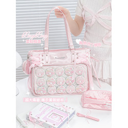 RosyPosy柔設單肩痛包大食量娃包絲帶痛日常用原創大容量追星斜背