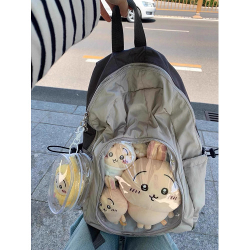 新款y2k透明亞文化雙肩包千禧辣妹旅行書包大容量吧唧痛包穀娃包