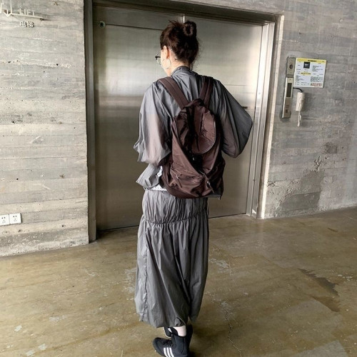 2025春季新款韓版小衆日系慵懶風雙肩包女通勤簡約百搭大學生書包