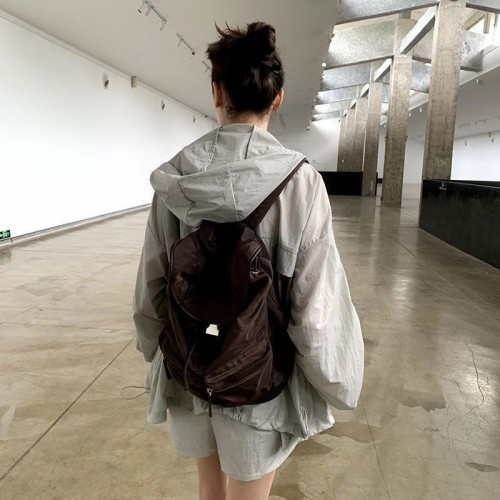 2025春季新款韓版小衆日系慵懶風雙肩包女通勤簡約百搭大學生書包