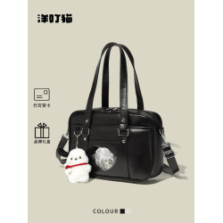 洋叮貓學院風校供jk製服包女新款大容量二次元痛包通勤手提托特包