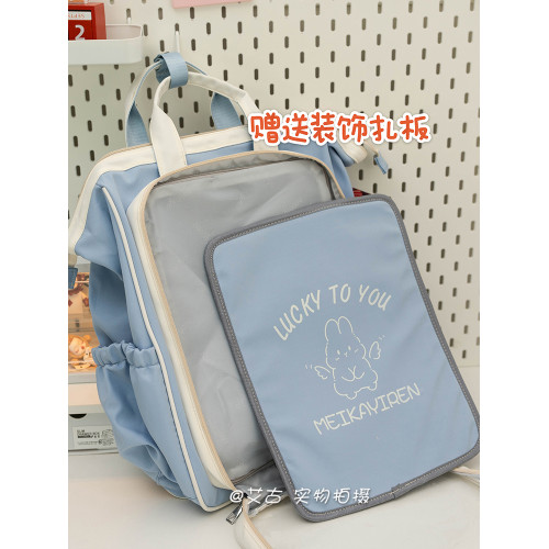 日系大容量雙肩包女40cm棉花娃娃學生書包透明後後背包大食量痛包娃包 日系大容量雙肩包女40cm棉花娃娃學生書包透明後後背包大食量痛包娃包