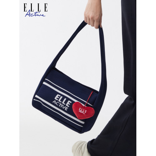 ELLE Active法式復古撞色拼接單肩包女氣質手提包休閒時尚腋下包 ELLE Active法式復古撞色拼接單肩包女氣質手提包休閒時尚腋下包