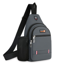斜後後背包胸前包水壺包騎行旅行小包防水牛津布男士單肩包百搭逛街包