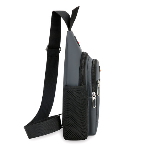 斜後後背包胸前包水壺包騎行旅行小包防水牛津布男士單肩包百搭逛街包