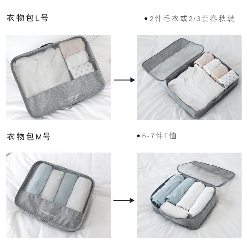 旅行收納包套裝行李箱神器鞋子內衣服物整理袋子可攜式分裝打包防水