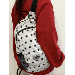 韓國heisan波點雙肩包戶外徒步登山包大容量旅行後後背包輕便學生書包