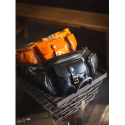 牛爺 手作全皮胸包復古經典機車阿美哢嘰單肩包斜後後背包腰包