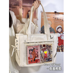 原創日系二次元絲帶痛包日常通勤百搭娃包學生10cm娃單肩斜後後背包女