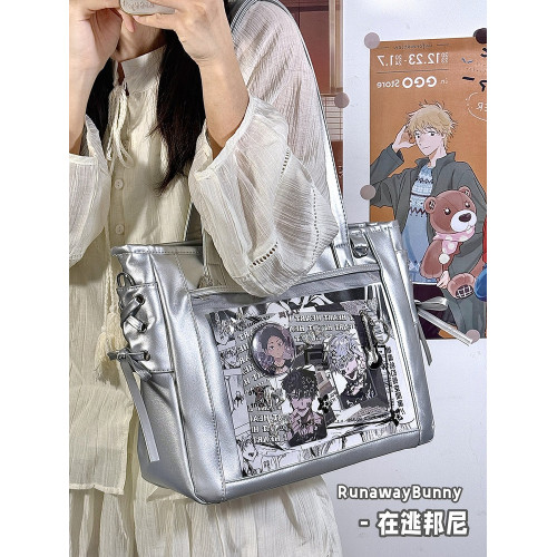 原創日系二次元絲帶痛包日常通勤百搭娃包學生10cm娃單肩斜後後背包女