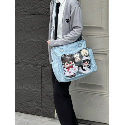 AORDA 斜背痛包三用雙肩包包女大容量單肩吧唧包日常通勤追星娃包