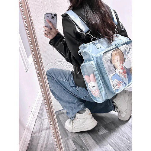 AORDA 斜背痛包三用雙肩包包女大容量單肩吧唧包日常通勤追星娃包 AORDA 斜背痛包三用雙肩包包女大容量單肩吧唧包日常通勤追星娃包