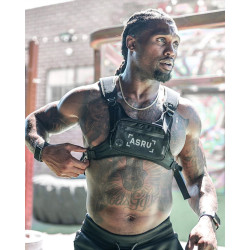 ins男女嘻哈戰術背心運動跑步多功能機能胸包潮牌馬甲式雙肩後後背包