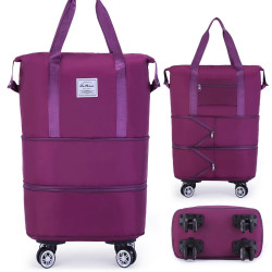 大容量旅行袋女包可套拉桿箱手提行李包出差可攜式運動收納袋待産包