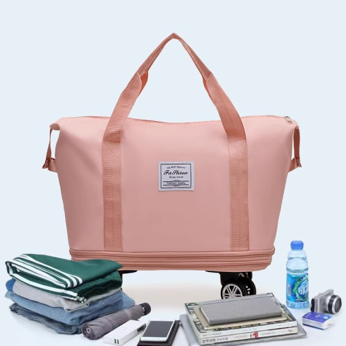 大容量旅行袋女包可套拉桿箱手提行李包出差可攜式運動收納袋待産包