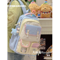 小衆不撞款書包初中女生ins韓系後後背包女減負護脊小學生女孩雙肩包