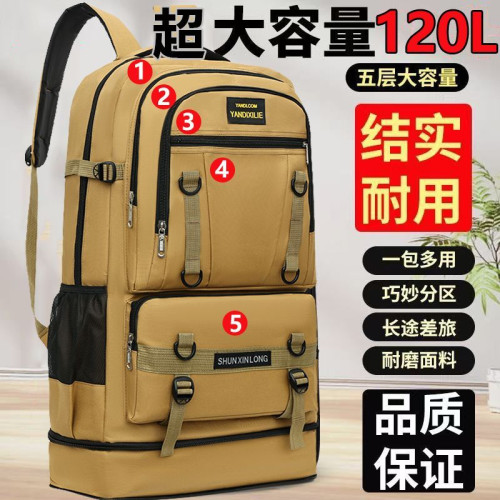 【質量加固】戶外登山包旅行大容量雙肩包行李包務工返鄕打工出差